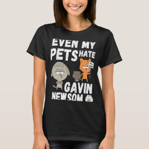 Camiseta Até Os Meus Animais Odeiam Gavin Newsom Recall Gif