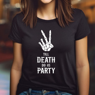 Camiseta Até que a morte nos faça Festa de solteira de esqu