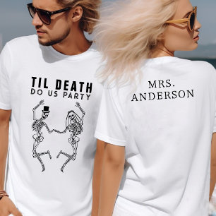 Camiseta Até que a Morte nos Separe Casal de Esqueleto Solt