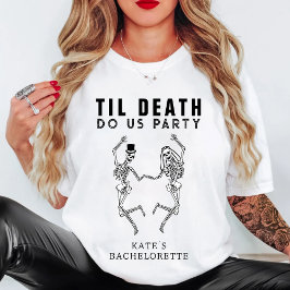 Camiseta Até que a Morte nos Separe Casal de Esqueleto Solt