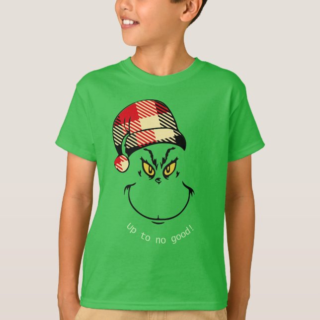 Camiseta Até Sem Bom - Caractere de Natal Verde (Frente)