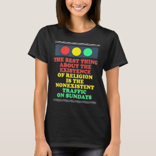 Camiseta Ateísta Existência De Religião Não Existente