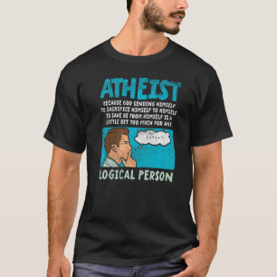 Camiseta Ateísta Porque Deus Se Enviou Para Sacrificar H