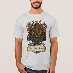 Camiseta Atemporal de Rosemaling Norueguesa: Um Le