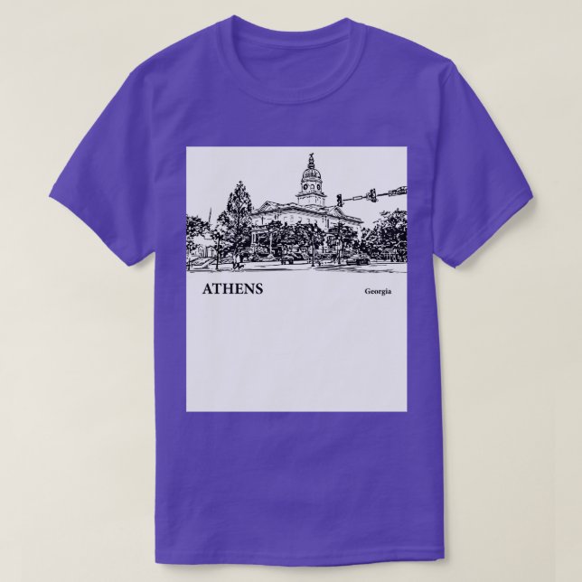 Camiseta Atenas Geórgia Sujidade 4 (Frente do Design)