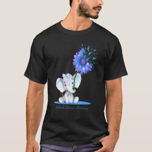 Camiseta Atenção à Doença de Behcts Elefante girassol