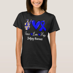 Camiseta Atenção à Violência Amor Esperança Azul