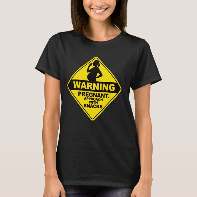 Camiseta Atenção Abordagem De Gravidez Com Chá de fraldas D (Frente)