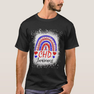 Camiseta Atenção ao Defeito Cardíaco Congênito do Arco-Íris
