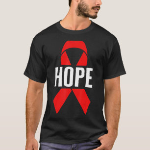 Camiseta Atenção ao VIH/SIDA Mês Esperança Friso AJUDA MUND