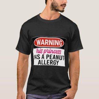 Camiseta Atenção esta Princesa tem Alergia a Amendoim Amend