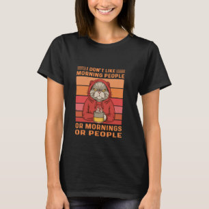 Camiseta Atenção! Este gato com a caneca de café é muito um