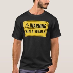 Camiseta Atenção Eu Sou Um Vegano Divertido À Base De Plant