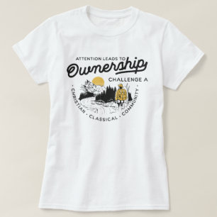 Camiseta Atenção leva ao desafio de propriedade A