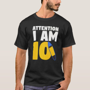 Camiseta Atenção Sou 10 surfboard Décimo aniversário Surfbo