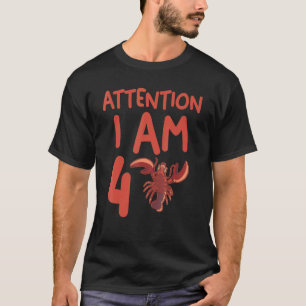 Camiseta Atenção, sou o 4.o aniversário da lagosta