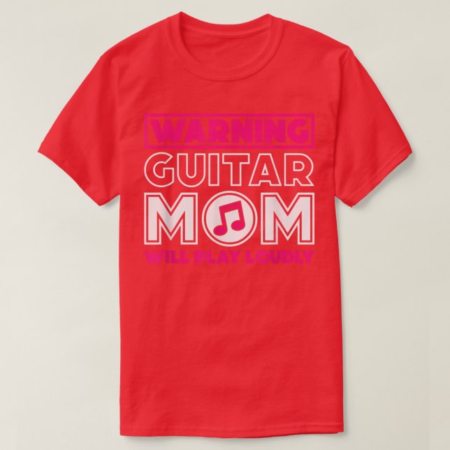 Camiseta Atenção, Violão, Mamãe Vai Tocar Loucamente, Músic (Frente do Design)
