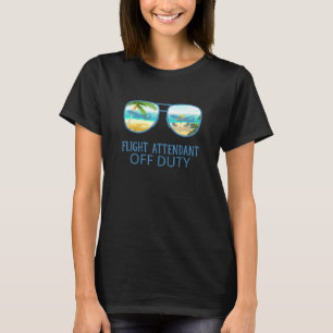 Camiseta Atendedor de Voo fora do serviço Óculos de sol Pra