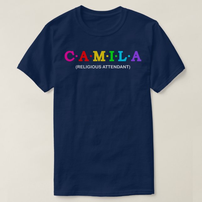 Camiseta Atendedor religioso de Camila (Frente do Design)