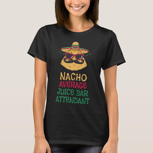 Camiseta Atendente de suco médio Nacho Cinco De Mayo  (Frente)