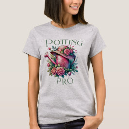 Camiseta Aterro Pró Rosa Pode Jardinar Cinza Camisa-T