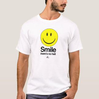 Camiseta Ateu - o sorriso lá não é nenhum inferno