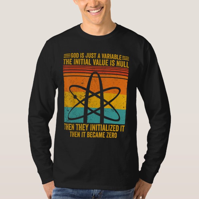 Camiseta Atheist Atheism God Is Just A Variable Initial Val (Frente)