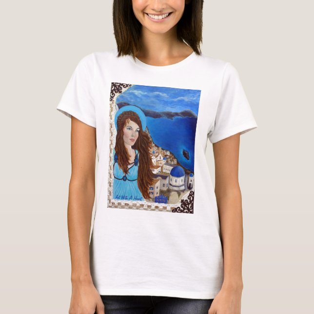 Camiseta Athena Earthangel do Poder Feminino e da Força (Frente)