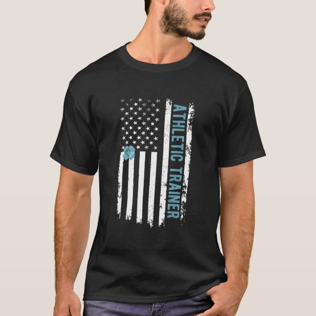 Camiseta Athletic Trainer Us Flag Athletic Training (Frente)