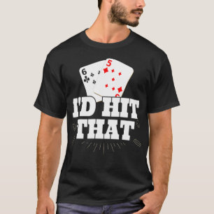 Camiseta Atingi aquele jogo engraçado, Lucky Blackjack Poke