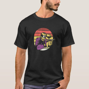 Camiseta Atirada De Pintball Retro Por Sunset Para Pintel S