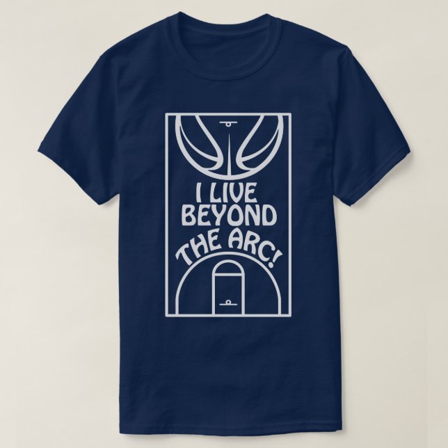 Camiseta Atirador De 3 Pontos De Basquete Além Do Arco Três (Frente do Design)