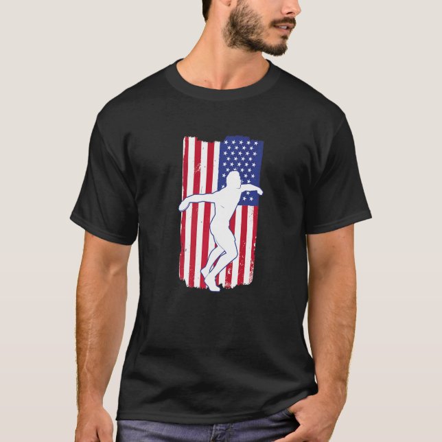 Camiseta Atirador de Disco de Arremessamento de Bandeira Re (Frente)