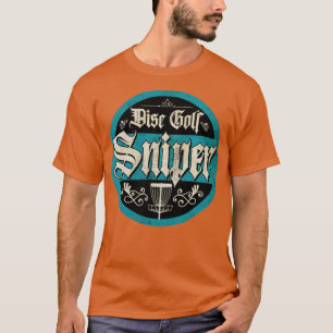 Camiseta Atirador de Golfe de Disco Azul Vintage