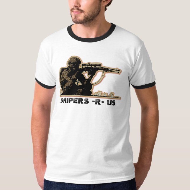 Camiseta ATIRADOR FURTIVO que SENTA-SE pelos ATIRADORES (Frente)