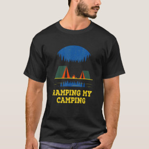 Camiseta Atirando Meu Acampamento Caminhando Hiker Da Vida 