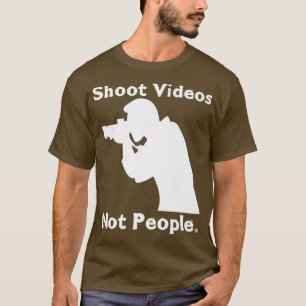 Camiseta Atirar Vídeos Não Ação Anti-Armas do Pessoas Para