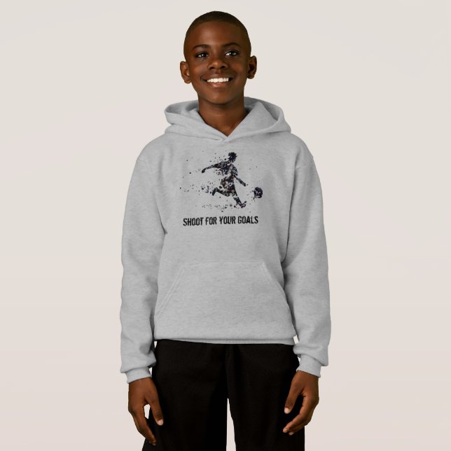 Camiseta Atire na sua citação de futebol Inspiracional Obje (Frente Completa)