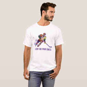 Camiseta Atire na sua citação de Hóquei Inspiracional Objet