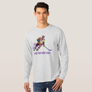 Camiseta Atire na sua citação de Hóquei Inspiracional Objet