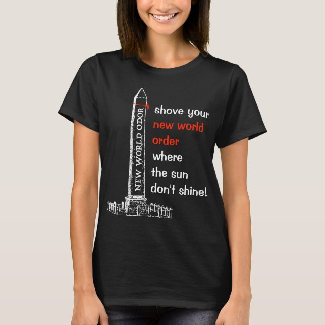 Camiseta Atire no seu NWO (escuro) (Frente)