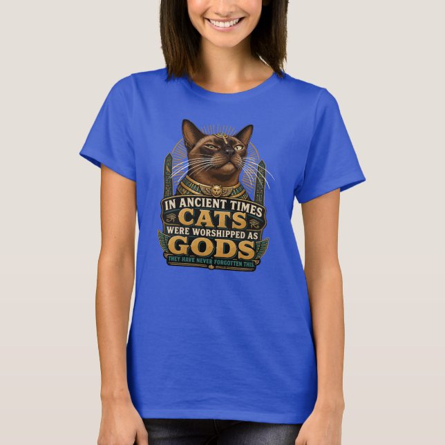 Camiseta Atitude de Gato Birmanês Antigo (Frente)