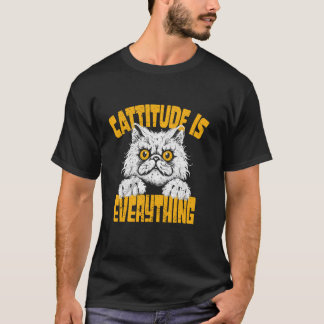 Camiseta Atitude de Gato é Tudo Meme de Gato Engraçado Gato