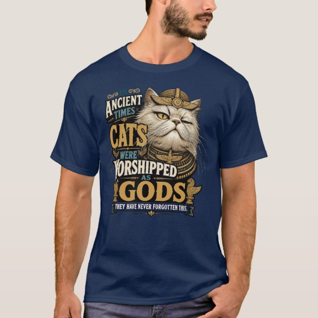 Camiseta Atitude de Gato Persa Antigo (Frente)