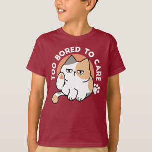 Camiseta Atitude de Gato Preguiçoso – Muito Entediado para 