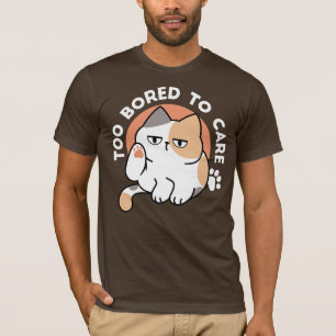 Camiseta Atitude de Gato Preguiçoso – Muito Entediado para 