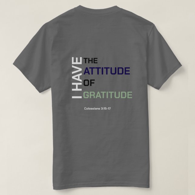 Camiseta Atitude de Gratidão (Verso do Design)
