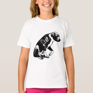 Camiseta Atitude de meia posição - Tinta canina