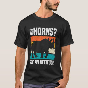 Camiseta Atitude de Rinoceronte Design Divertido de Rinocer