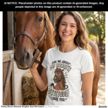 Atitude engraçada de cavalo Humor gráfico da vida 